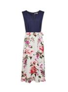 *billie & Blossom Tall Navy Floral Print Midi Dress