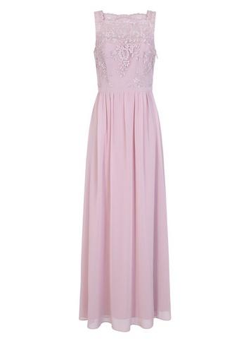 *chi Chi London Pink Embroidered Maxi Dress