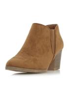 Dorothy Perkins *head Over Heels 'poppys' Tan Ankle Boots