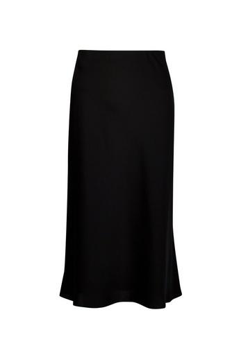 Dorothy Perkins Black Bias Satin Midi Skirt