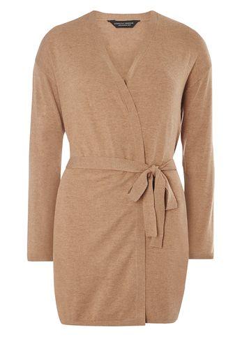 Dorothy Perkins Camel Tie Waist Cardigan