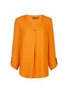 Dorothy Perkins *tall Orange Button Shirt