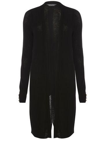 Dorothy Perkins *tall Black Long Line Cardigan
