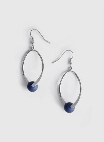 Dorothy Perkins Navy Twist Drop Earrings