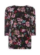 Dorothy Perkins *tall Floral Print Puff Sleeve Top