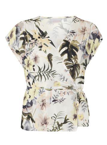 Dorothy Perkins Petite White Floral Wrap Blouse