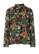 Dorothy Perkins *vero Moda Black Floral And Plain Top