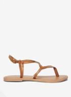 Dorothy Perkins Wide Fit Brown 'fabia' Leather Sandals