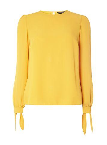 Dorothy Perkins Ochre Long Sleeve Cuff Top