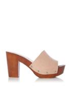 *head Over Heels By Dune Nude Janna Ladies Mid Heel Sandals