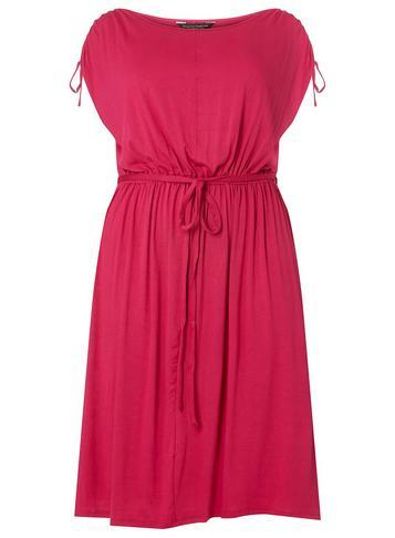 Dorothy Perkins Dp Curve Pink Jersey Midi Skater Dress