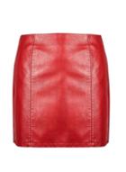 Dorothy Perkins *dp Curve Dark Red Pu Mini Skirt