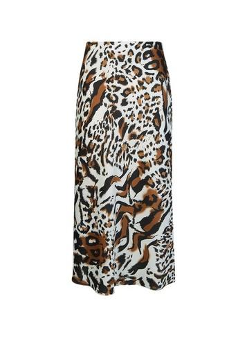 Dorothy Perkins Multi Coloured Animal Print Bias Midi Skirt