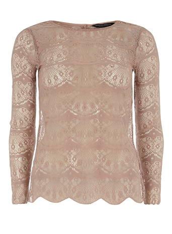 Dorothy Perkins Taupe Button Back Top