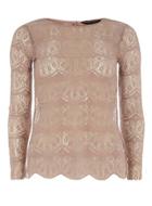Dorothy Perkins Taupe Button Back Top