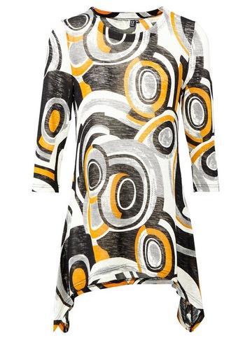 Dorothy Perkins *mustard Circle Print Top