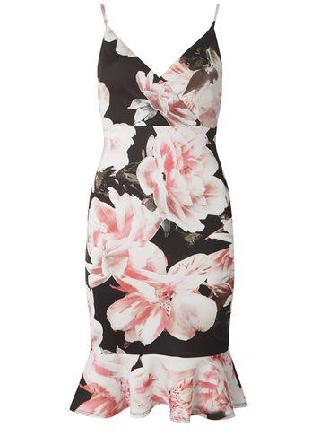 Dorothy Perkins *scarlett B Black Pephem Hem Camisole Dress