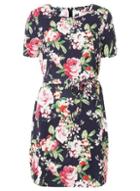 *only Navy Floral Print Shift Dress