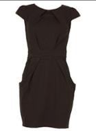 Dorothy Perkins *blue Vanilla Black Pleated Tulip Bodycon Dress