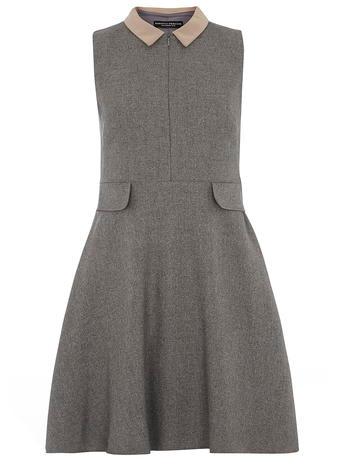 Dorothy Perkins Grey Herringbone Skater Dress