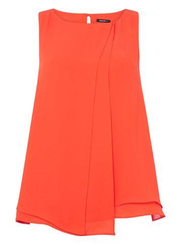 Dorothy Perkins *roman Originals Orange Wrap Front Top