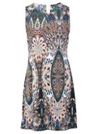 *izabel London Green Peacock Print Dress