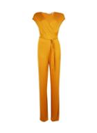 Dorothy Perkins *tall Yellow Wrap Jumpsuit