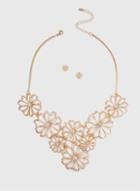Dorothy Perkins Floral And Rhinestone Necklace Set