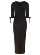 Dorothy Perkins Metallic Rouched Maxi Dress