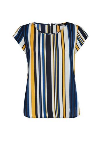 Billie & Blossom *only Cream Stripe Print Short Sleeve Top