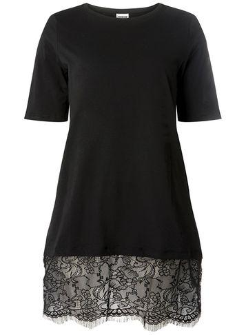 Dorothy Perkins *noisy May Black Lace Hem T-shirt
