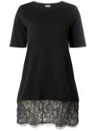 Dorothy Perkins *noisy May Black Lace Hem T-shirt