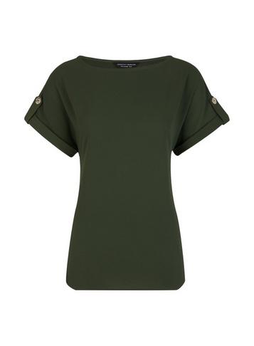 Dorothy Perkins Khaki Button Top