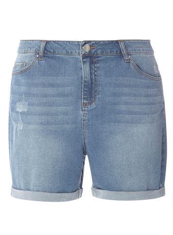 Dorothy Perkins Dp Curve Midwash Denim Shorts