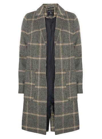 Dorothy Perkins Grey And Camel 'pow' Check Coat