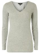 Dorothy Perkins Grey V-neck Top