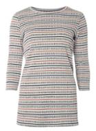 Dorothy Perkins Grey Textured Striped Tunic