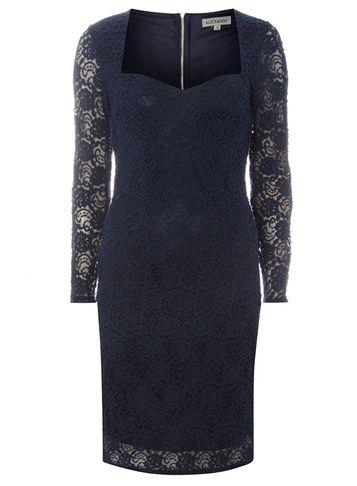 Dorothy Perkins *alice & You Navy Sweetheart Lace Dress