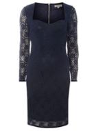 Dorothy Perkins *alice & You Navy Sweetheart Lace Dress