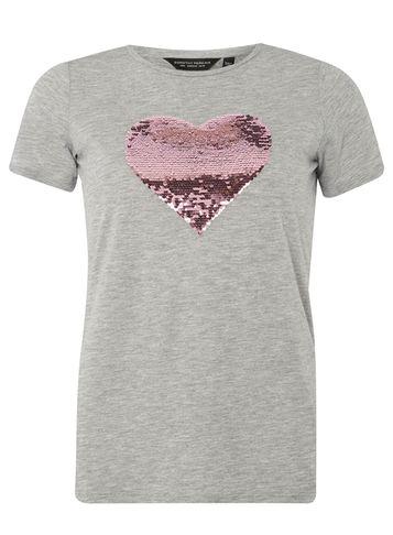 Dorothy Perkins Breast Cancer Care Grey Sequin Heart Motif Tee