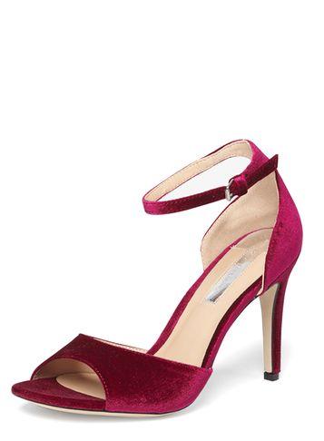 Dorothy Perkins Magenta Velvet 'shay' Sandals.
