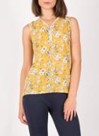Dorothy Perkins *tenki Yellow Floral Zip Top