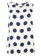 Dorothy Perkins Ivory And Navy Spot Built Up Top
