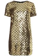 Dorothy Perkins Petite Gold Sequin Shift Dress