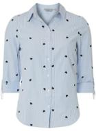 Dorothy Perkins Petite Blue Embroidered Shirt