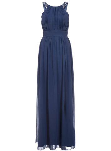 Dorothy Perkins *quiz Navy Embellished Maxi Dress