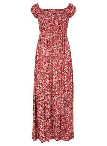 Dorothy Perkins *izabel London Red Smocked Maxi Dress