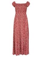 Dorothy Perkins *izabel London Red Smocked Maxi Dress