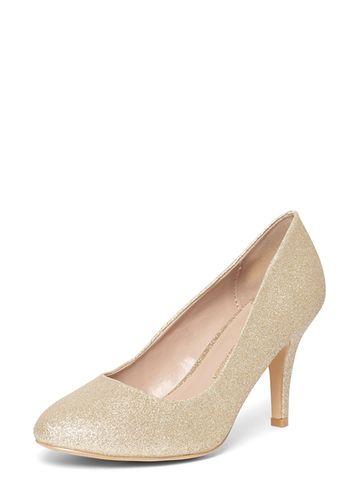 Dorothy Perkins Wide Fit Gold 'claudia' Court Shoes