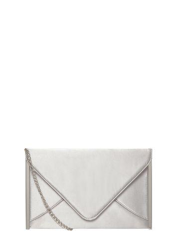 Dorothy Perkins *showcase Grey Satin Clutch Bag